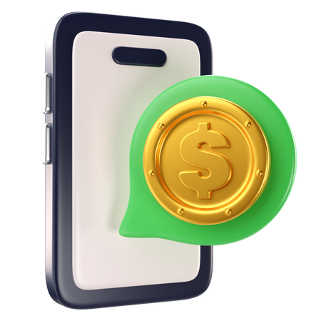 Finanzas móviles  3D Icon