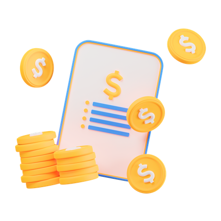 Finanzas móviles  3D Icon