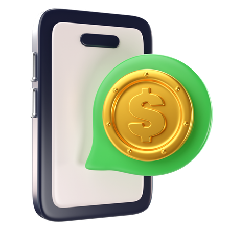 Finanzas móviles  3D Icon