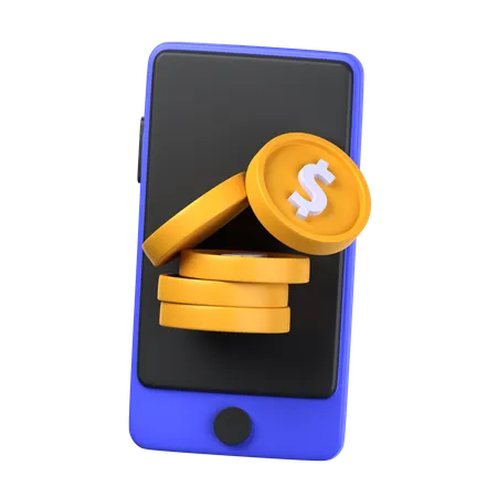 Finanzas móviles  3D Icon