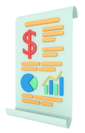 Finanzbericht  3D Illustration