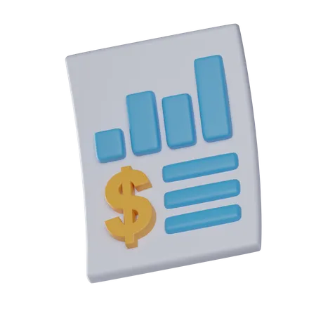 Finanzbericht  3D Icon