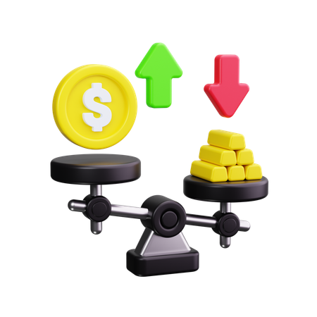 Finanzielle Balance  3D Icon