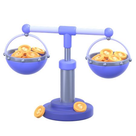 Finanzielle Balance  3D Icon