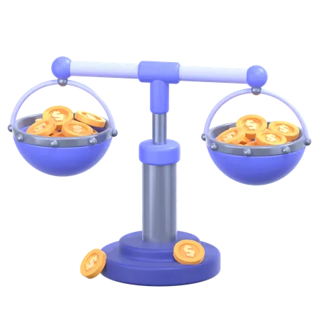 Finanzielle Balance  3D Icon