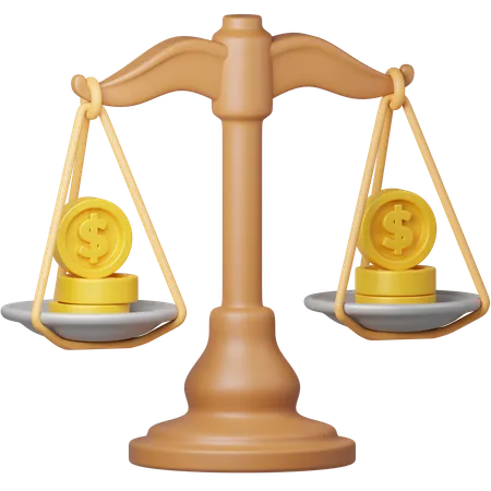 Finanzielle Balance  3D Icon