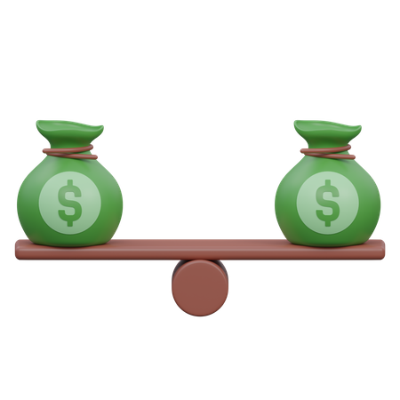 Finanzielle Balance  3D Icon