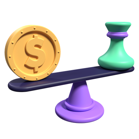 Finanzielle Balance  3D Icon