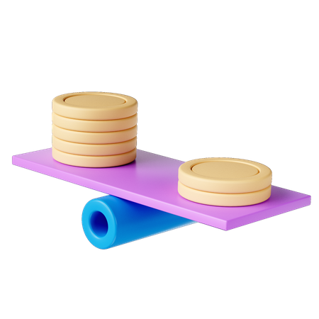 Finanzielle Balance  3D Icon