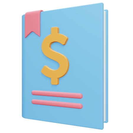 Finanzbuch  3D Illustration