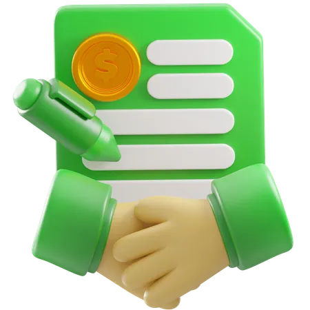 Finanzieller Deal  3D Icon