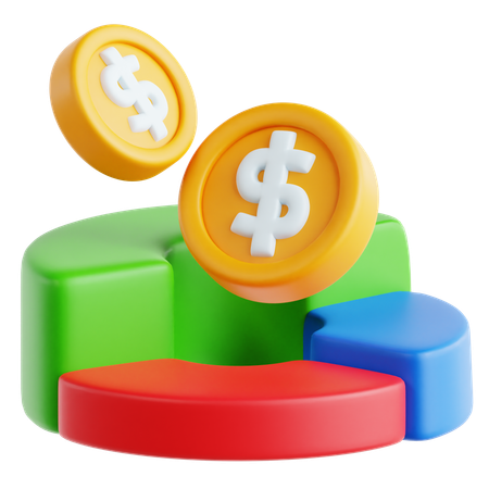 Finanzdiagramm  3D Icon