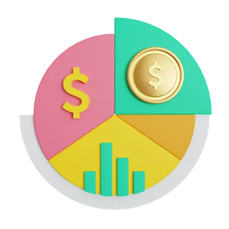 Finanzdiagramm  3D Illustration