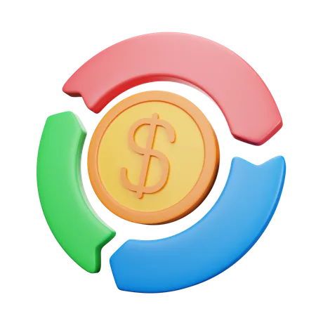 Finanzdiagramm  3D Icon