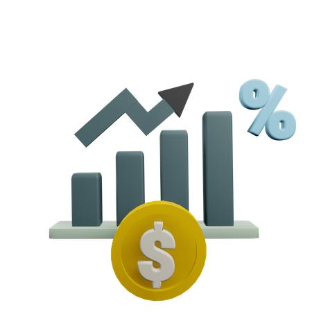 Finanzdiagramm  3D Icon