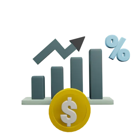 Finanzdiagramm  3D Icon