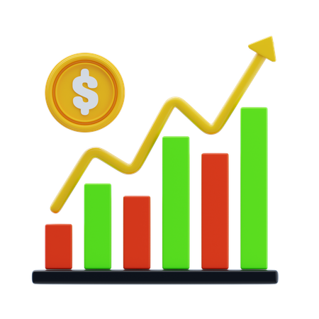 Finanzdiagramme  3D Icon