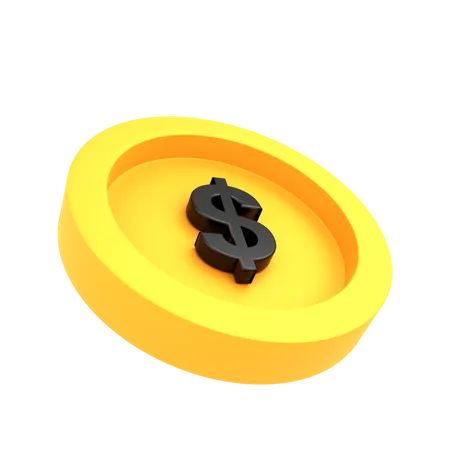 3 D Symbol Gold Dollar Munzen 3D Illustration