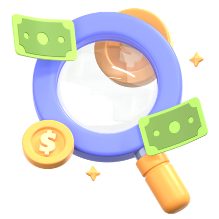 Finanzrecherche  3D Icon