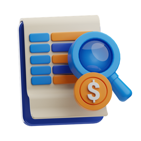 Finanzrecherche  3D Icon