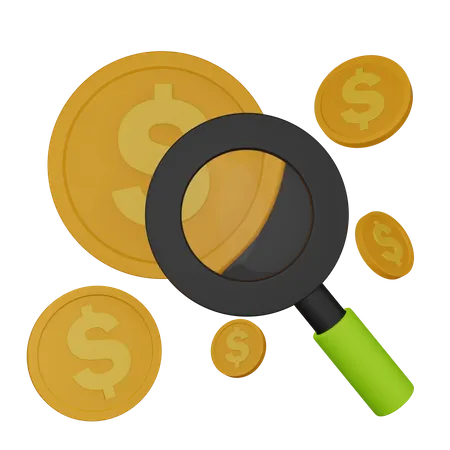 Finanzrecherche  3D Icon