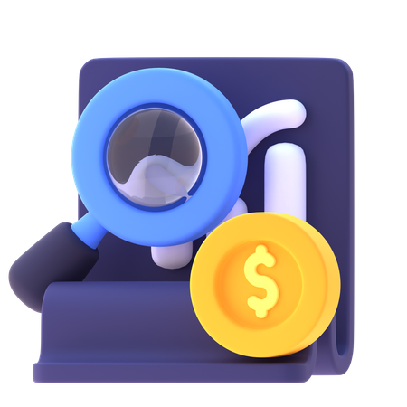 Finanzrecherche  3D Icon