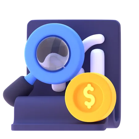 Finanzrecherche  3D Icon