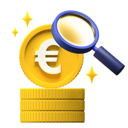 Finanzanalyse Euro  3D Illustration