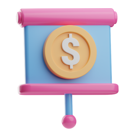Finanzielle Präsentation  3D Icon