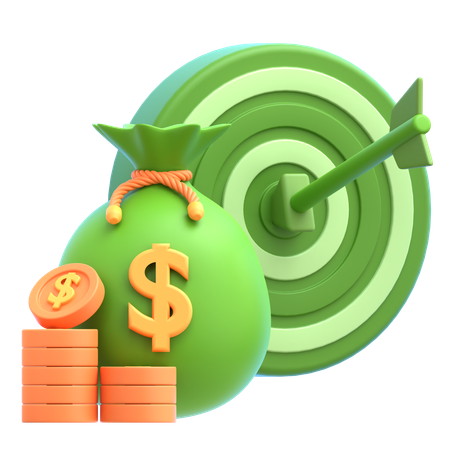 Finanzielle Ziele  3D Icon