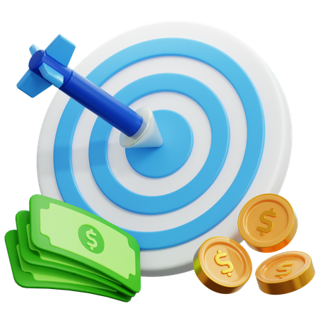 Finanzielle Ziele 3D-Illustration  3D Icon