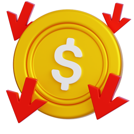 Finanzieller Verlust  3D Icon
