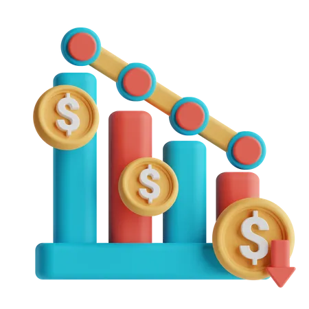 Finanzieller Verlust  3D Icon