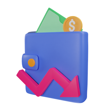 Finanzieller Verlust  3D Icon