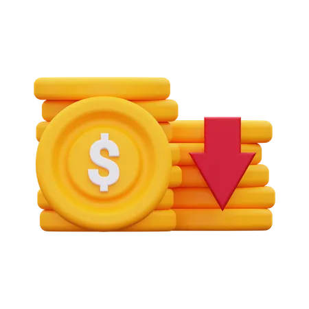 Finanzieller Verlust  3D Icon