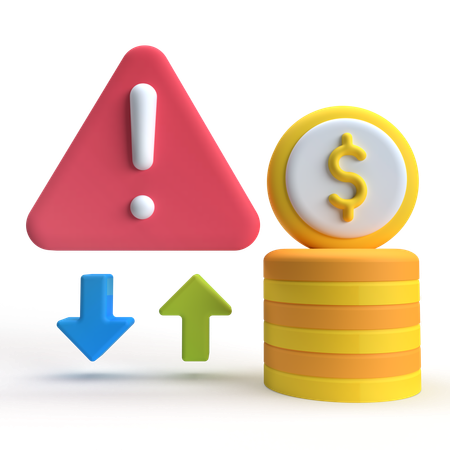 Finanzielles Risiko  3D Icon