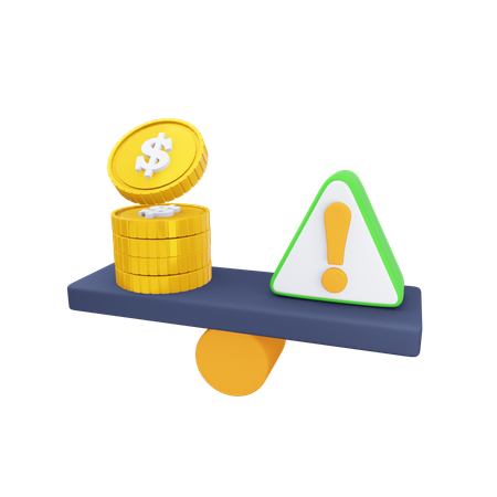 Finanzielles Risiko  3D Icon