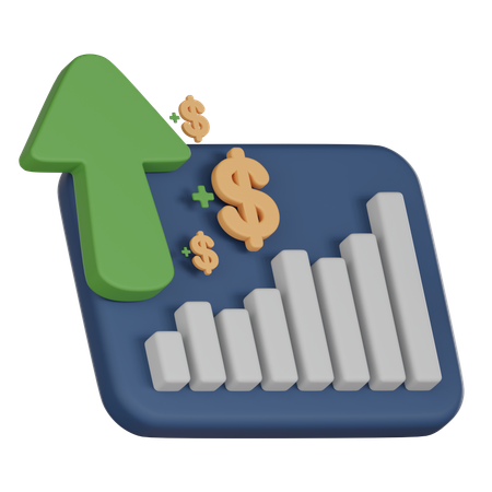 Finanzielles Wachstum  3D Icon