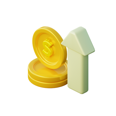 Finanzielles Wachstum  3D Illustration