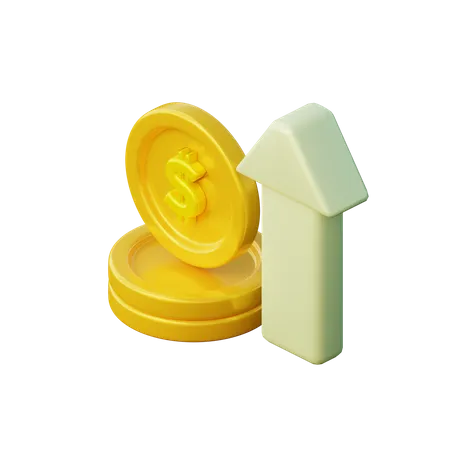 Finanzielles Wachstum  3D Illustration