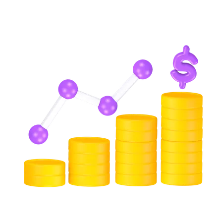 Finanzielles Wachstum  3D Icon