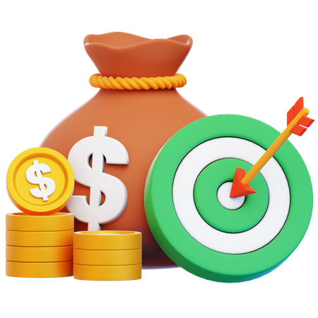 Finanzielles Ziel  3D Icon