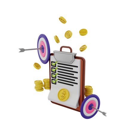 Finanzielles Ziel  3D Icon