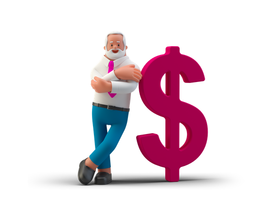 Financier  3D Illustration