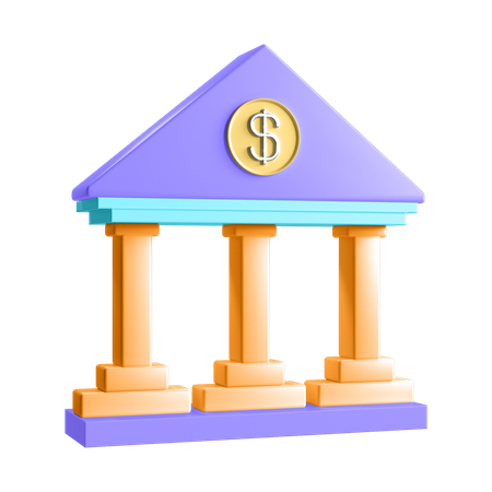 Finanzinstitut  3D Illustration