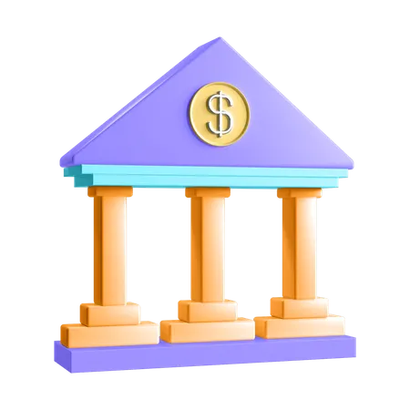 Finanzinstitut  3D Illustration