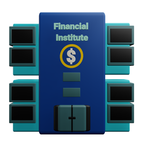 Finanzinstitut  3D Icon