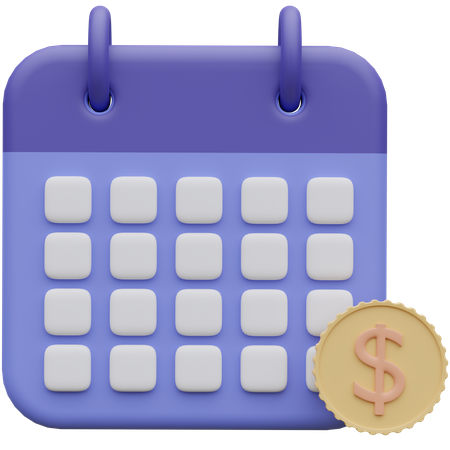 Finanzkalender  3D Icon