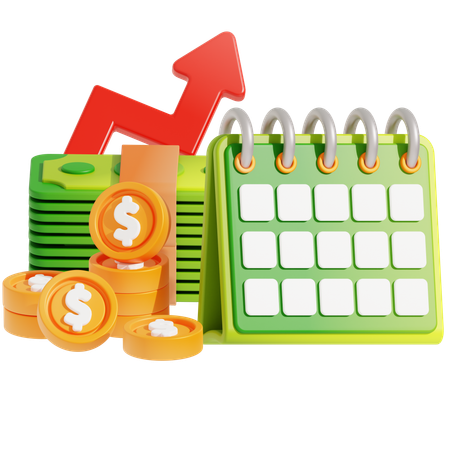 Finanzkalender & Planung  3D Icon