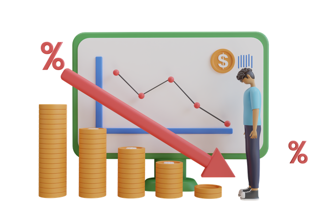 Finanzkrise  3D Illustration